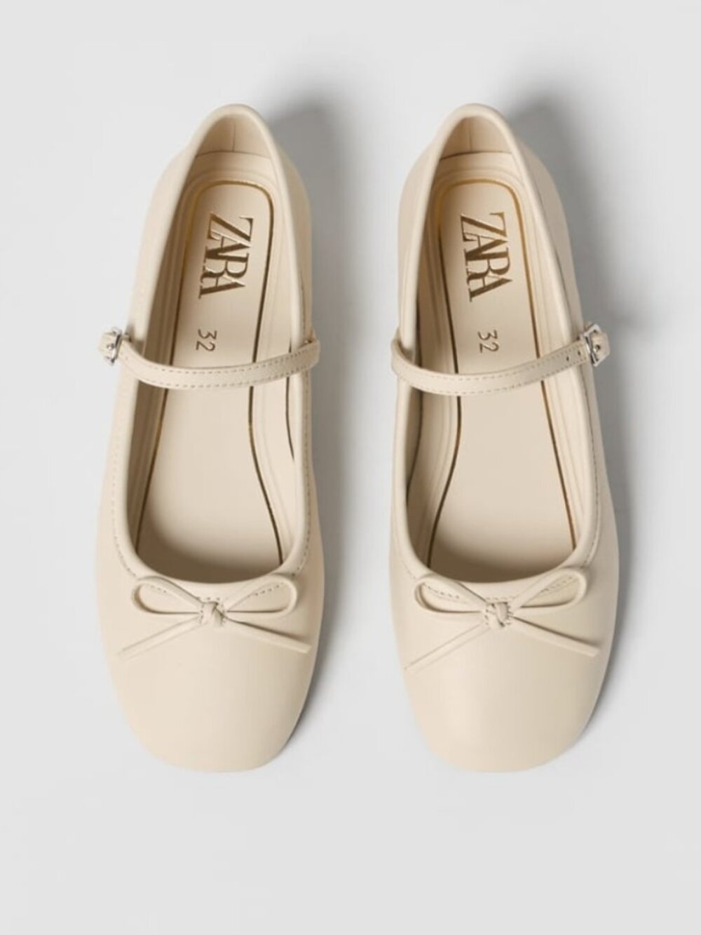 ZARA Little girl cream ballerina shoes size 1